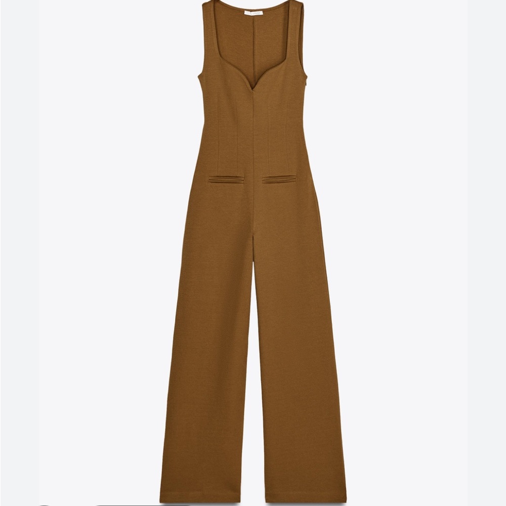 Zara Chic Tan Jumpsuit
